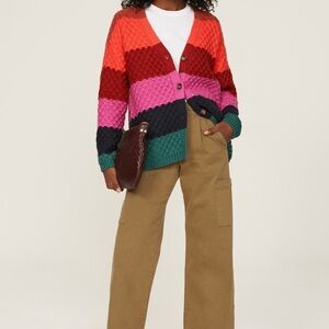 Marine Layer Multicolor Striped Cardigan